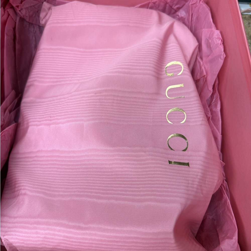 Gucci Pink and Gold Chevron Quilted Shoulder Bag - Picture 15 of 16